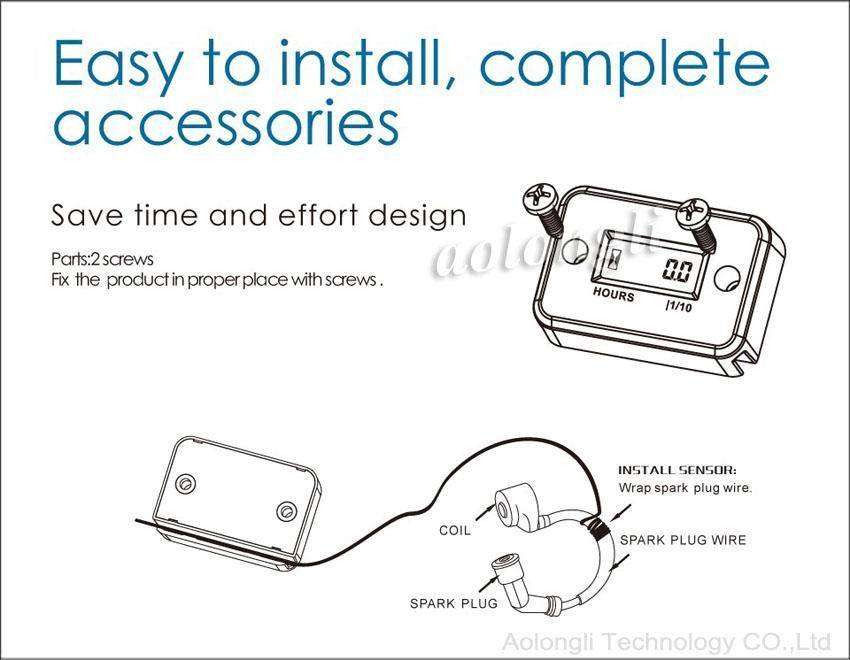 Waterproof Digital Hour Meter for TaoTao Machines - TaoTao Parts Direct