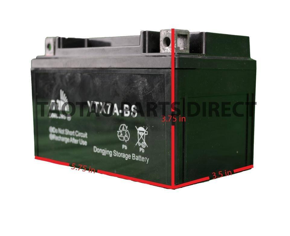 12v 7BS Battery - TaoTao Parts Direct