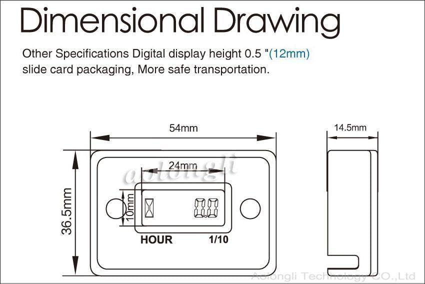 Waterproof Digital Hour Meter for TaoTao Machines - TaoTao Parts Direct