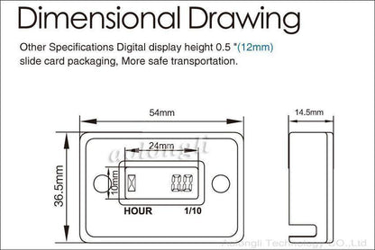 Waterproof Digital Hour Meter for TaoTao Machines - TaoTao Parts Direct