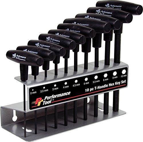 Performance Tool W80275 Metric T-Handle Hex Key Set, 10-Piece - TaoTao Parts Direct