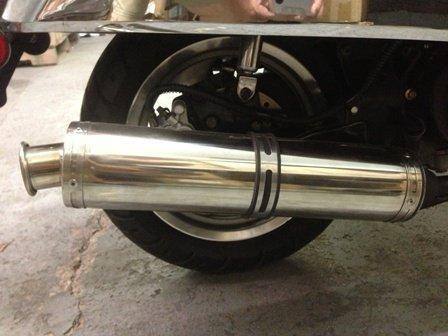 Scooter Performance Exhaust With Black Muffler 50cc - TaoTaoPartsDirect.com